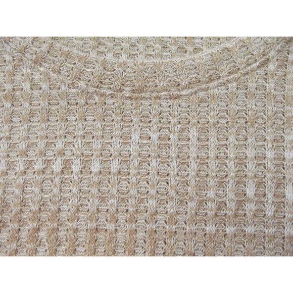 Express Waffle Shirt Womens Size XS Brown Variegated knit thermal top - Picture 4 of 10